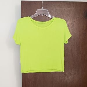 Zara cropped stretchy t shirt size L